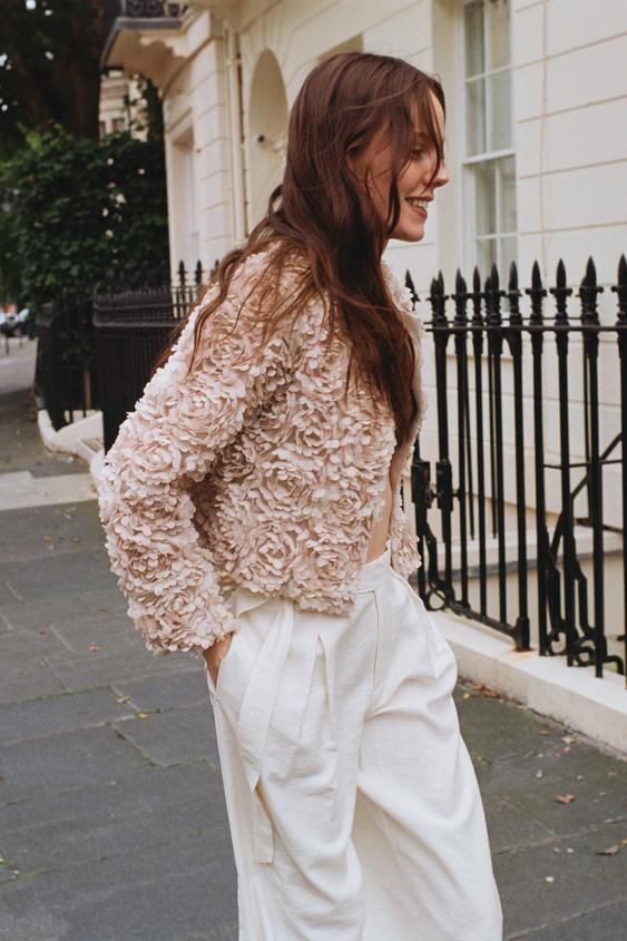 Drune | Floral Applikation Kurzjacke