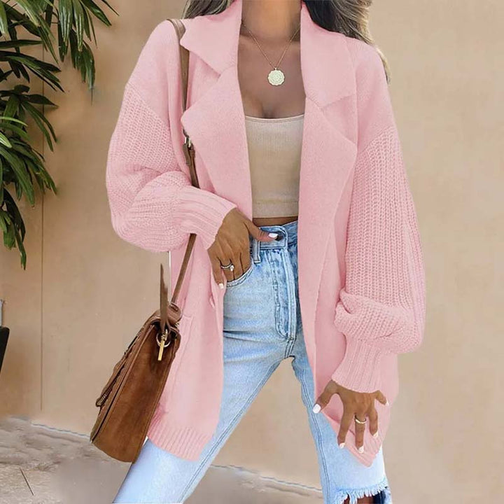 Drune | Einfarbige Zeitlose Strickjacke Für Damen
