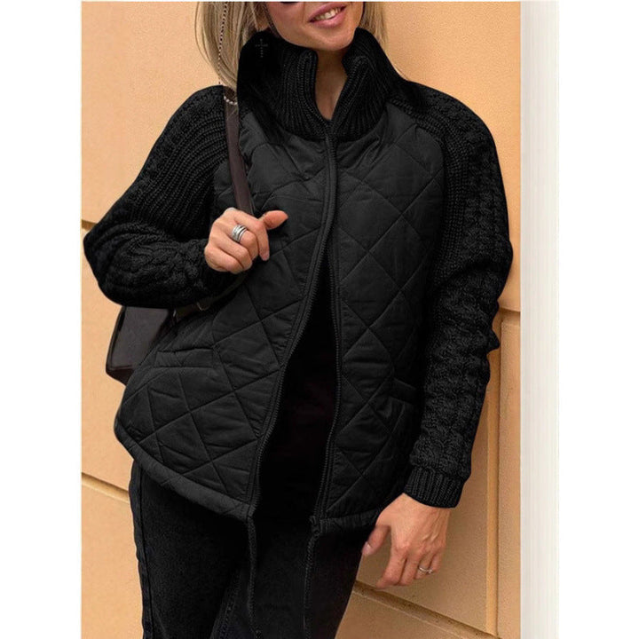 Drune | Cozy quilted jacket with knitted sleeves for women