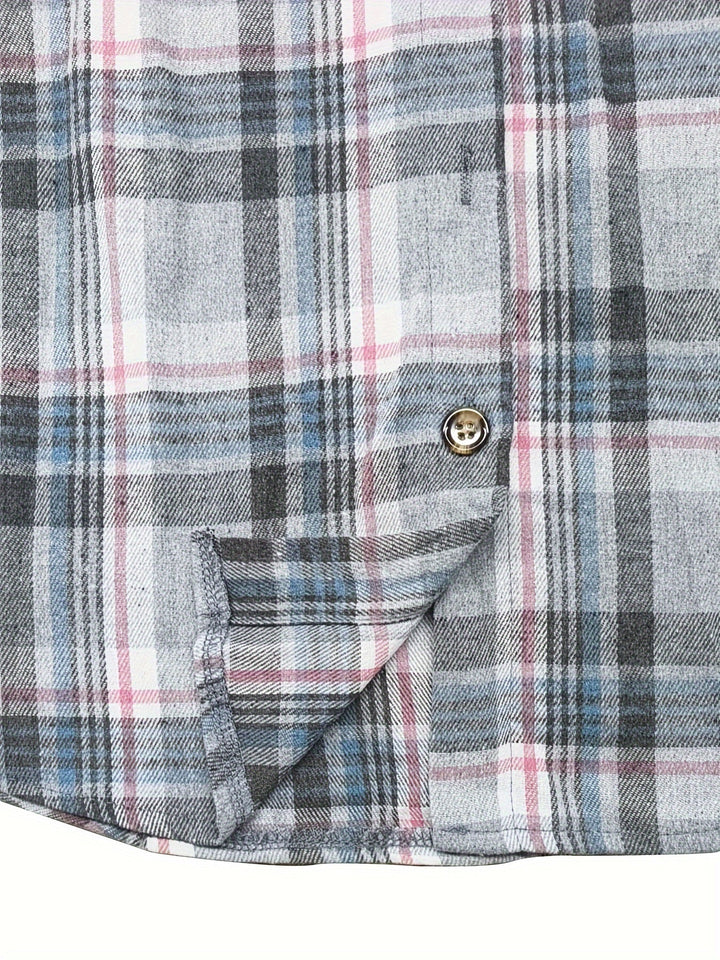 Drune | Karierte Jacke mit Kapuze Baumwolle und Polyester Leger und Komfortabel
