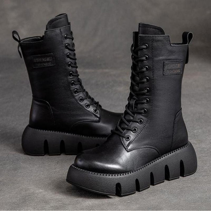 Drune | Combat Boots mit Plateau & Reißverschluss - Streetstyle & Edge