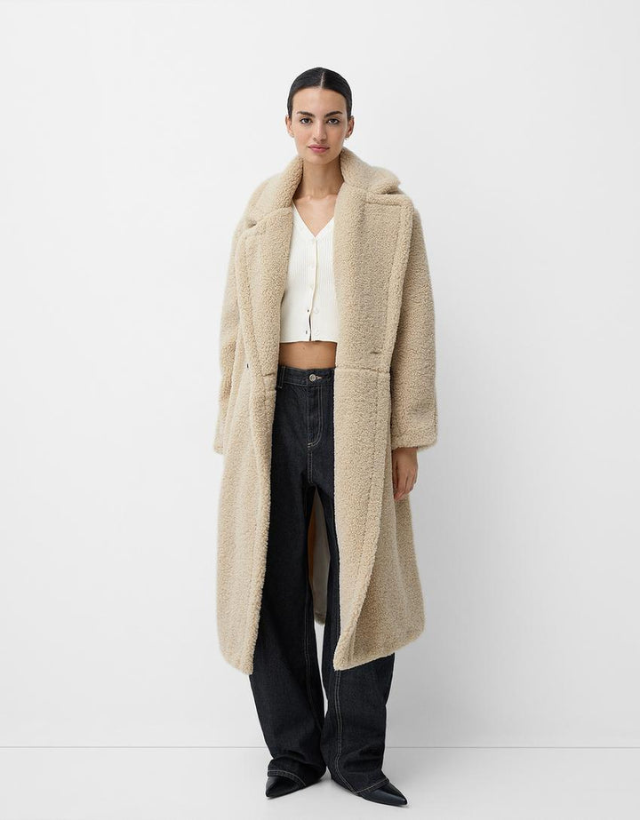 Drune | Langer Damen-Teddy-Mantel Warme