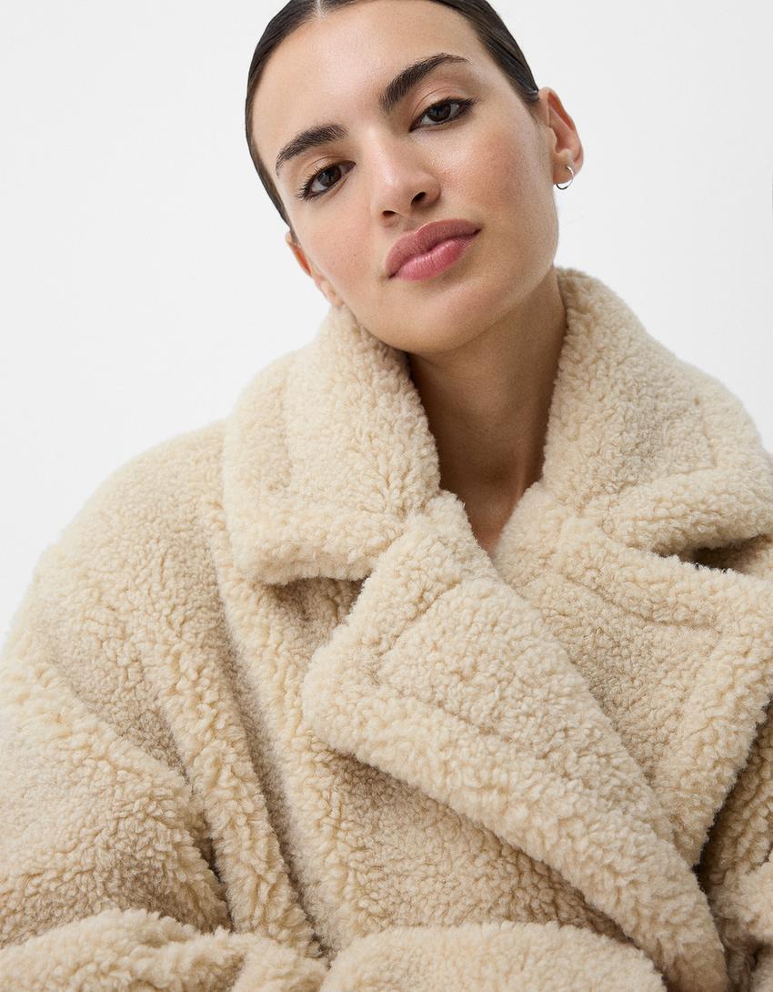Drune | Langer Damen-Teddy-Mantel Warme