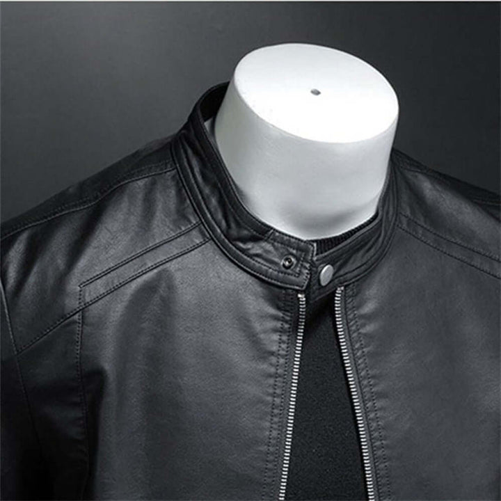 Drune | Klassischer Stil Kunstleder Bikerjacke für Männer