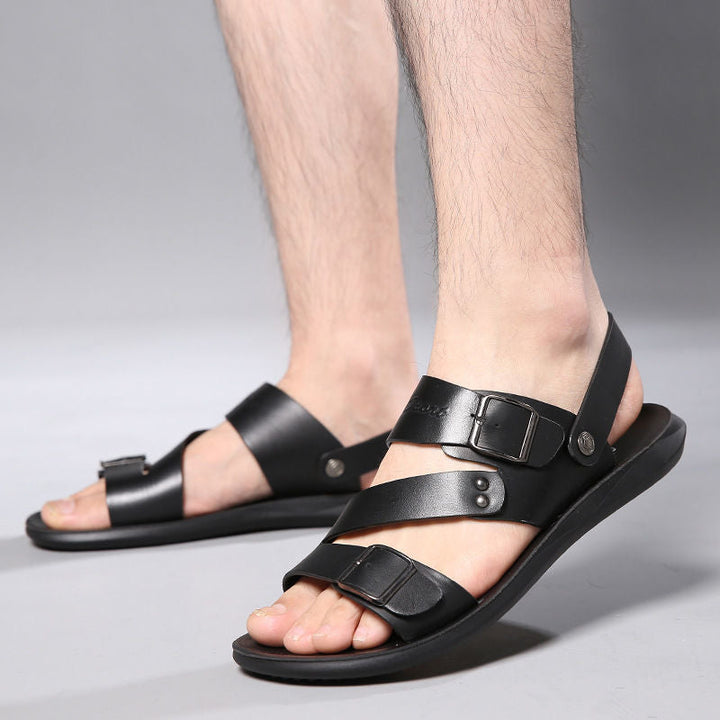 Drune | Sandalen Aus Spaltleder Mit Schnalle