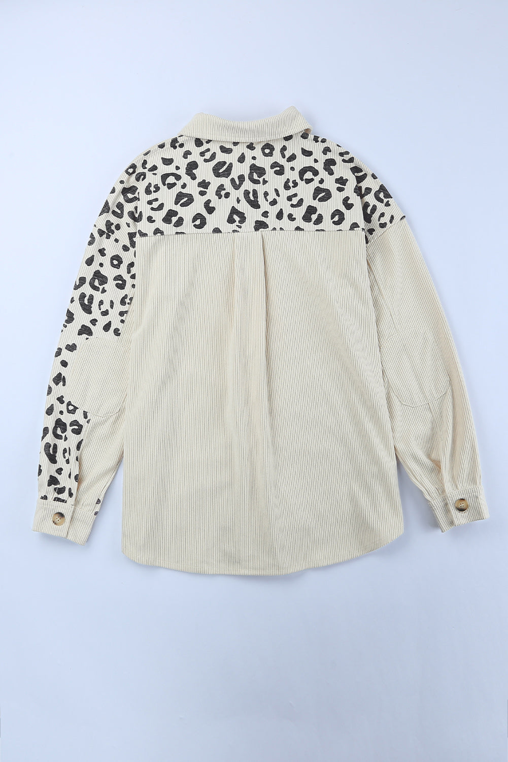 Drune | Double Take Leopard Print Pocketed Cord-Jacke