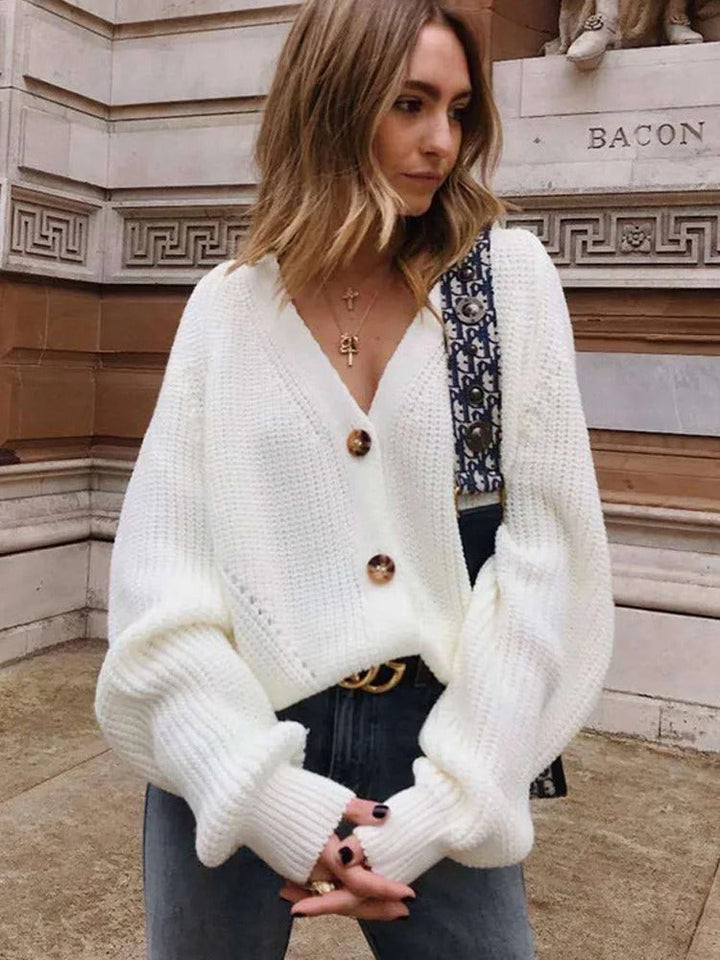 Drune | Women's cardigan with puff sleeves