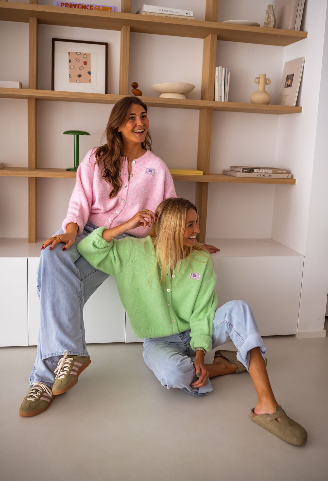 Drune | Chic pink quilted cardigan for layered looks