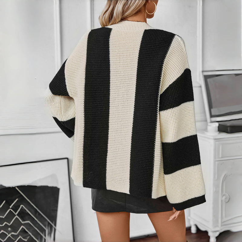 Drune | Gestreifter Strick Strickjacke