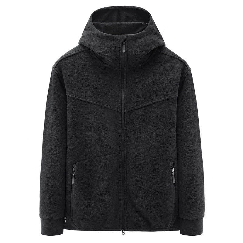 Drune | Fleece-Weste mit Reißverschluss und Kapuze