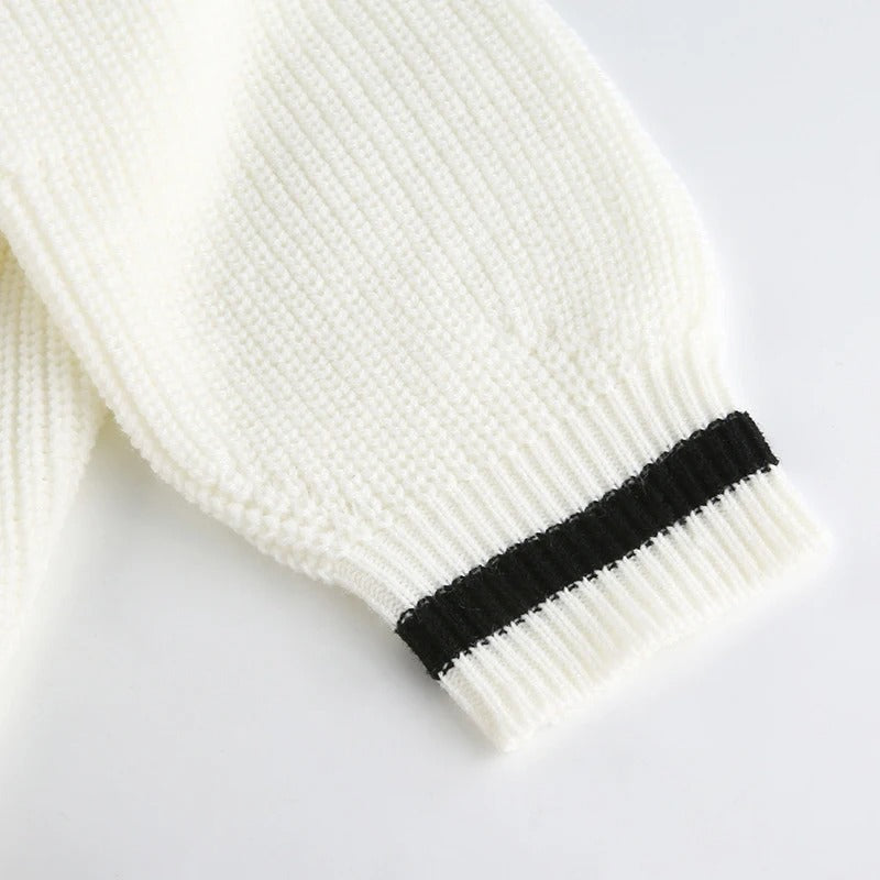 Drune | Damen Strickpullover mit V-Ausschnitt – Feiner Look