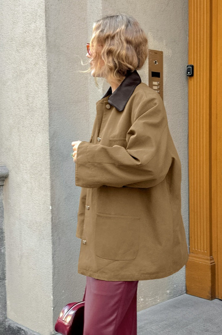 Drune | Braune Patchworkjacke