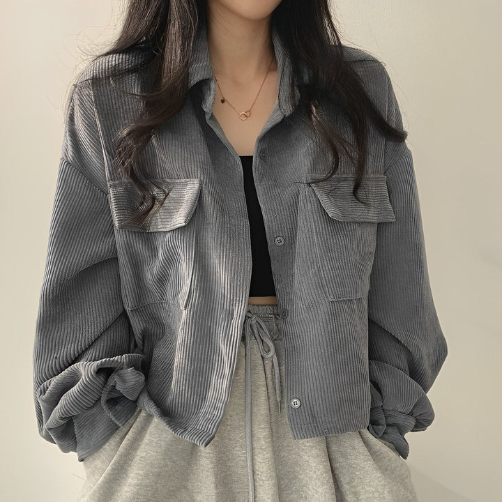 Drune | Damenjacke Aus Cord Mit Kurzem Revers
