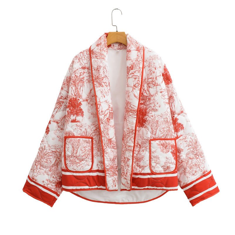 Drune | Steppjacke - Künstlerisches Druckdesign - Leicht & Stilvoll - Lässige Schicht