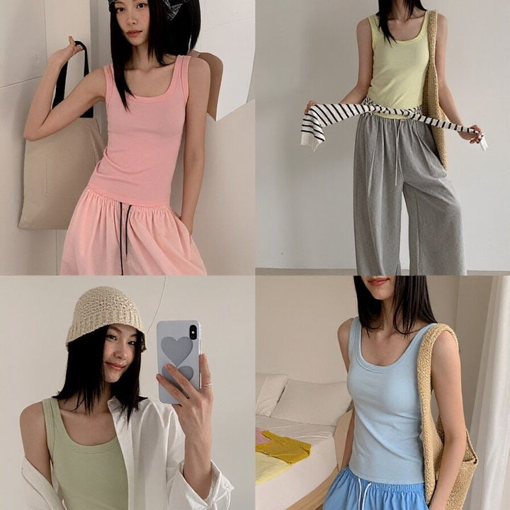 Damen Cami Tank Top Ärmellos Elegant