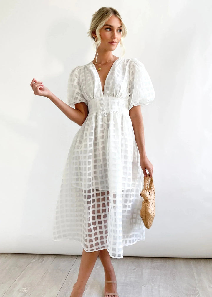 Drune | Midikleid mit Puffärmeln