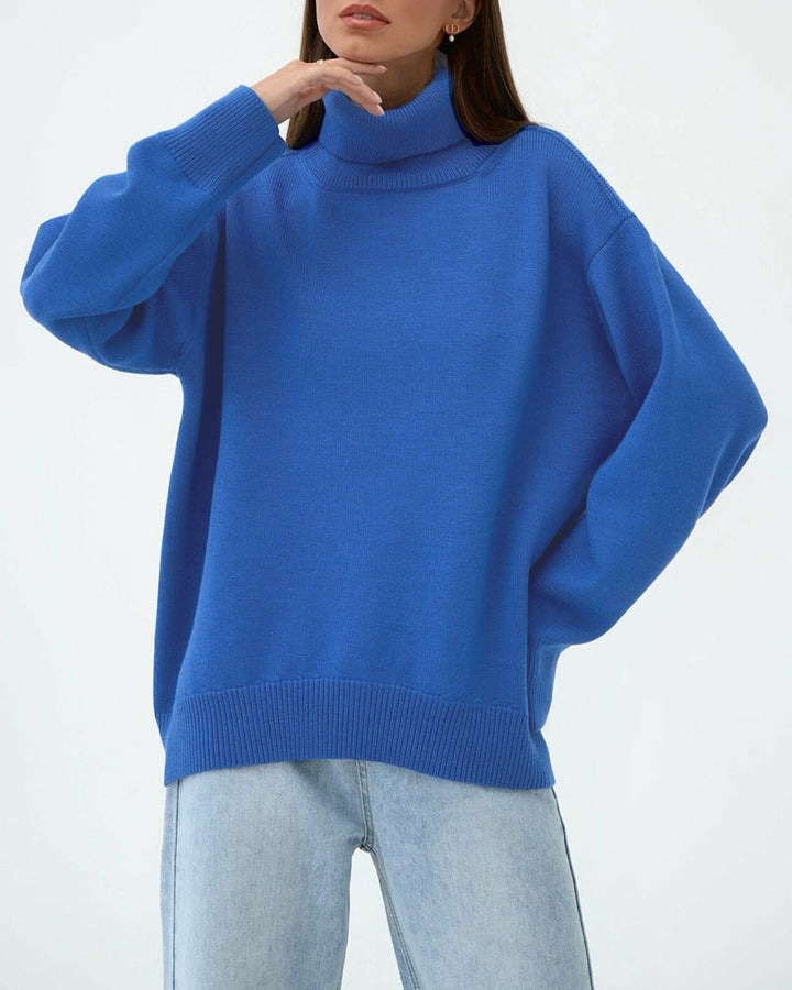 Drune | Eleganter Oversized Damen Rollkragenpullover Aus Baumwolle