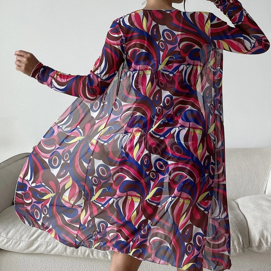 Drune | Dreiteilige Bluse mit hoher Taille und langen Ärmeln mit Kordelzug