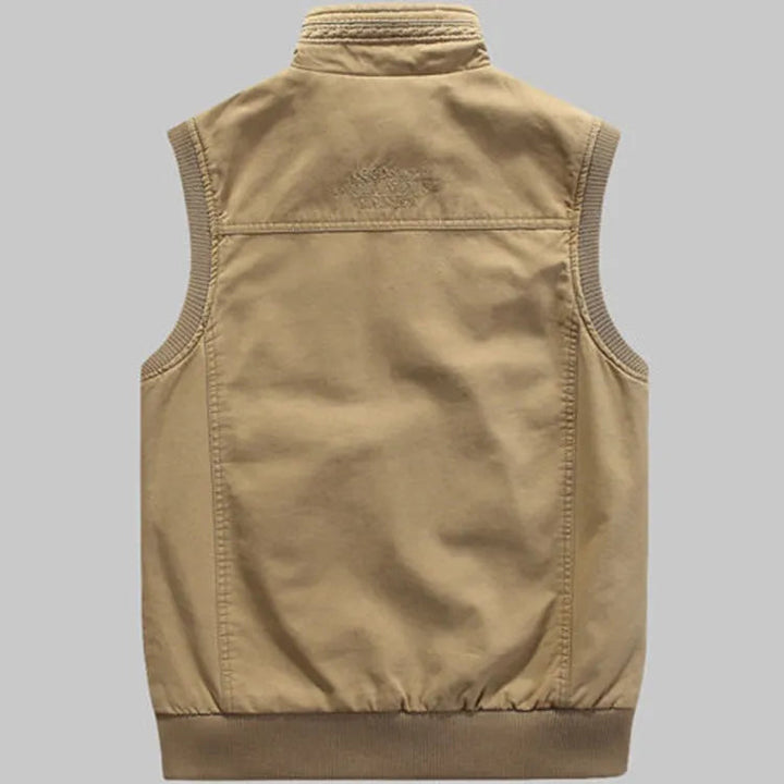 Drune | Warme Ärmellos Reißverschluss Jacke mit Mehrere Taschen