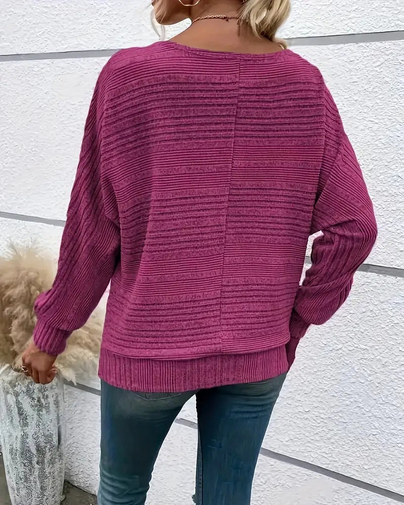 Drune | Langarmshirt mit Rundhals und Streifen