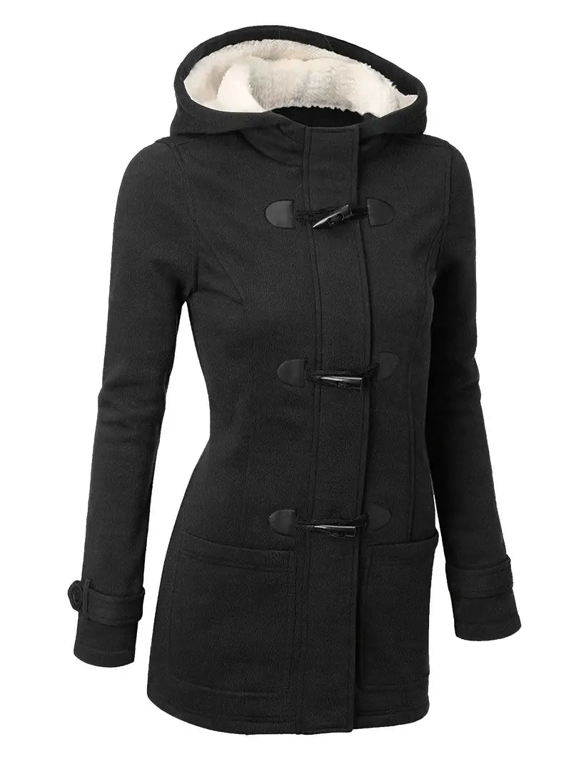 Drune | Kapuzenmantel - Warmes Sherpa-Futter - Lässige Winterbekleidung - Wollmischung