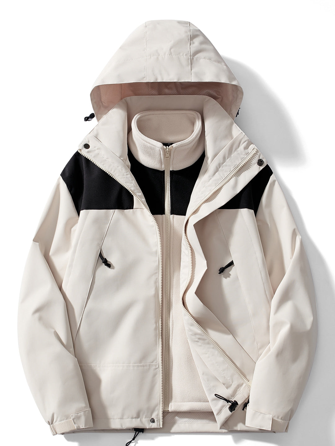 Drune | 3-in-1 Fleece-Winterjacke mit Kapuze für Damen - Perfekt für Outdoor-Aktivitäten