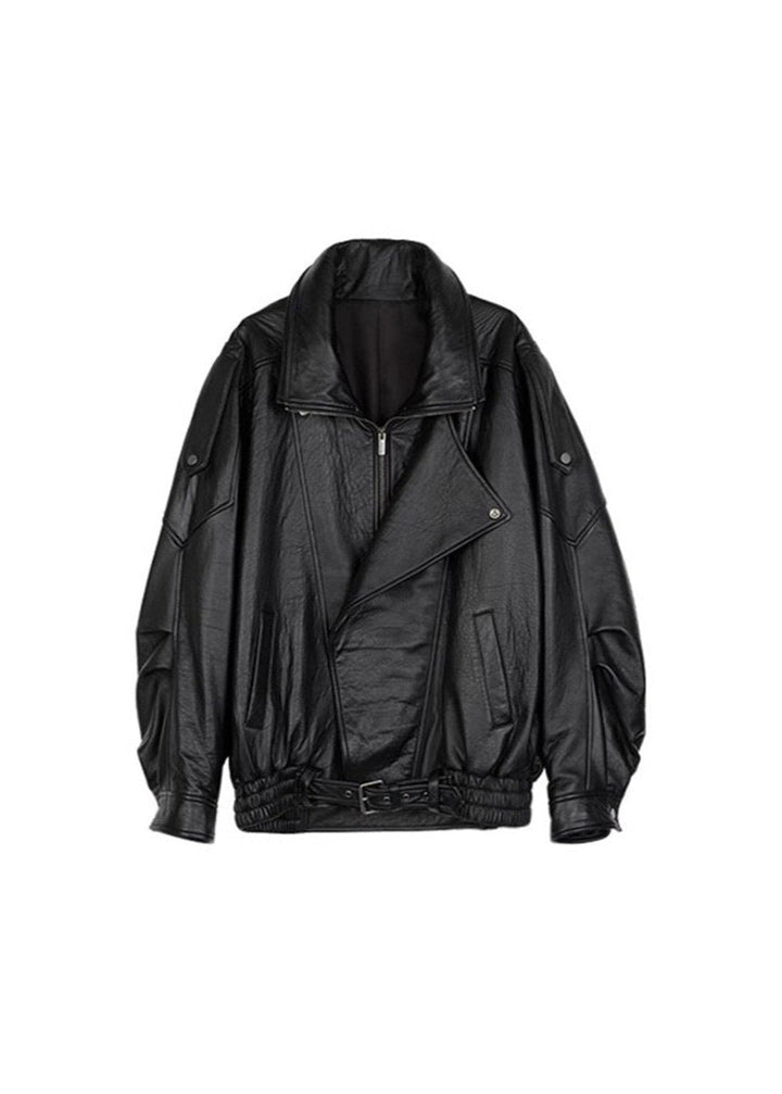 Drune | Leder Bikerjacke – Vintage-inspiriertes Statement