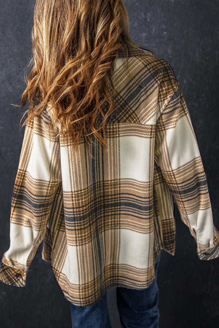 Drune | Lang Karierte Shirtjacke Baumwollmischung Zeitlos und Vielseitig