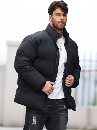 Drune | Pufferjacke mit Hohem Kragen Polyester Isolierend und Trendy