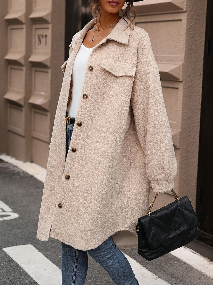 Drune | Oversized Mantel mit Großen Taschen Polyester Lässig und Trendy