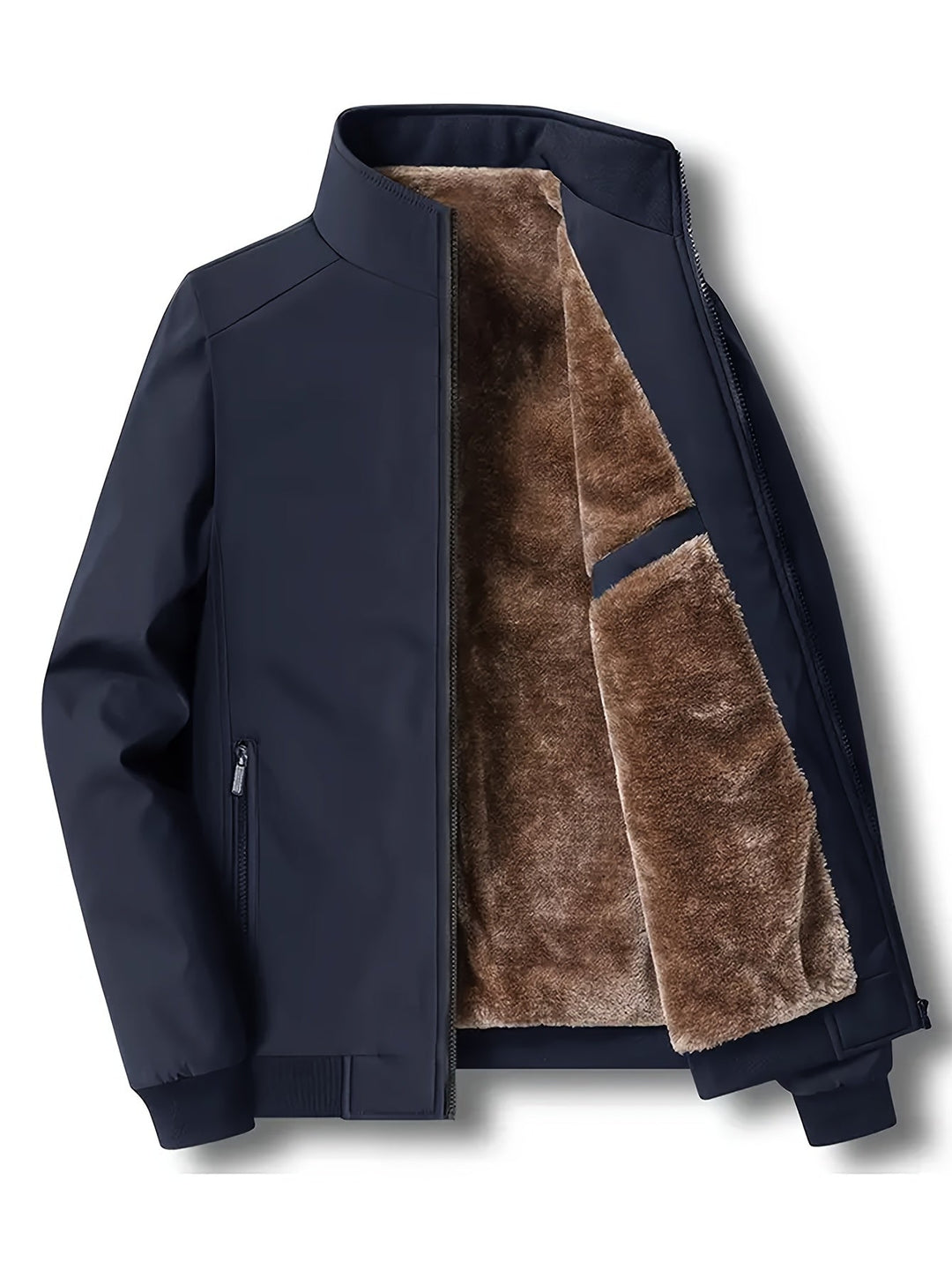 Drune | Winddichte Jacke mit Imitiertem Pelzfutter Polyester Warm und Komfortabel