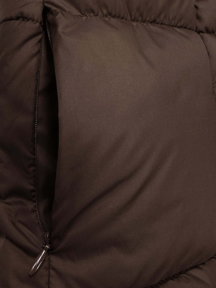 Drune | Frauen Lange Kapuzen-Winter-Pufferjacke