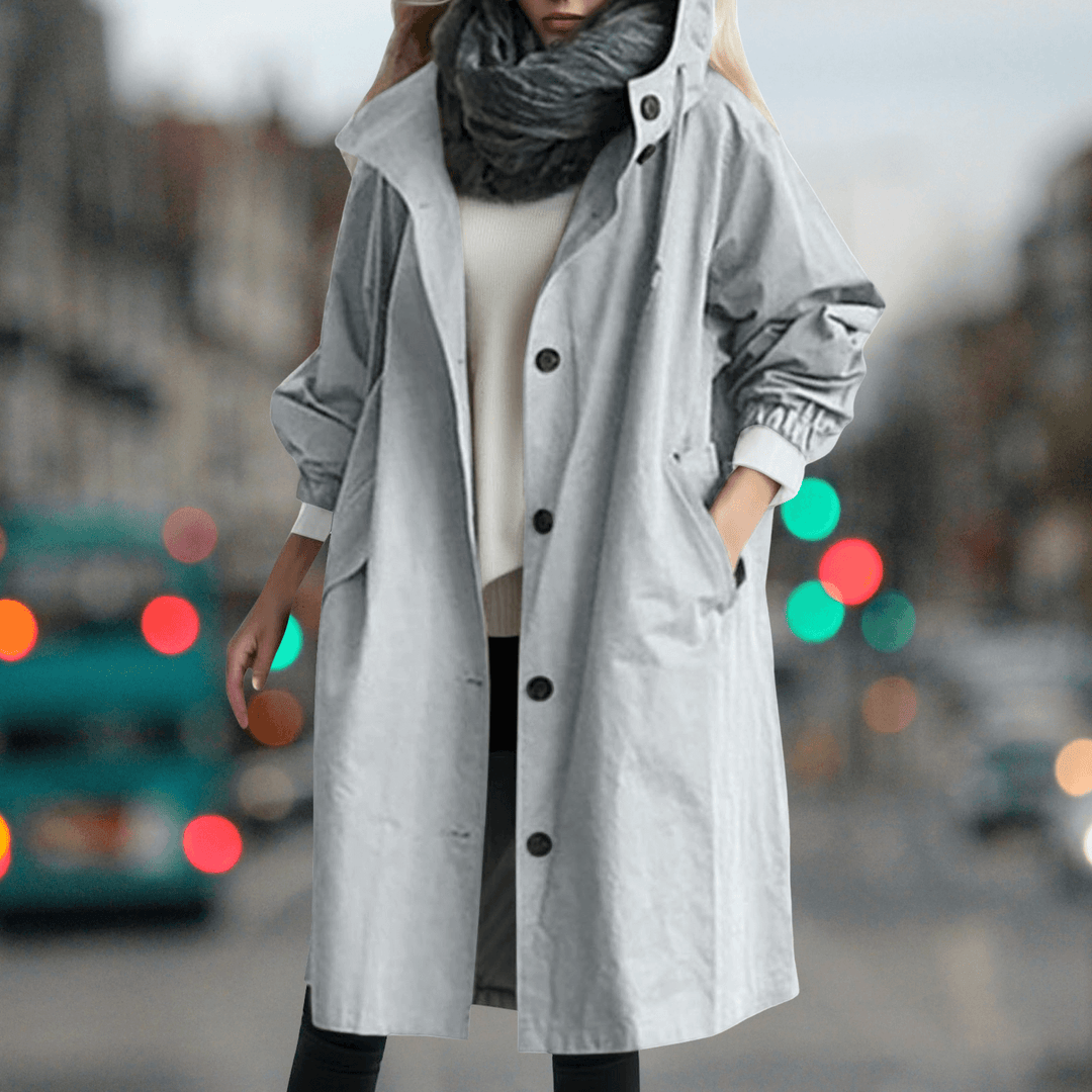 Drune | Damen Wasserdichter Teddy Fleece-Trenchcoat