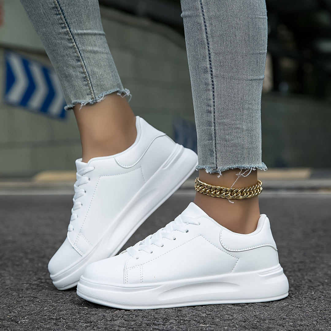 Drune | Saubere Weiße Ledersneaker Für Damen, Weiß
