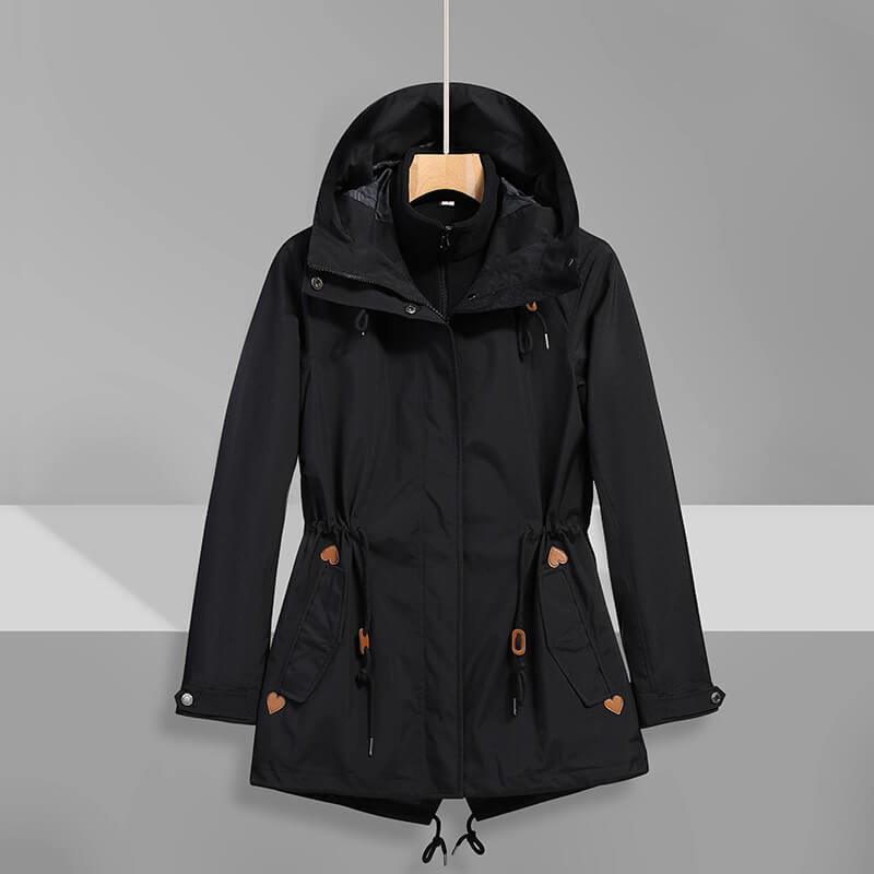 Drune | Kapuzenregenjacke - Verstellbare Passform - Leichtes Design - Outdoor-Essential