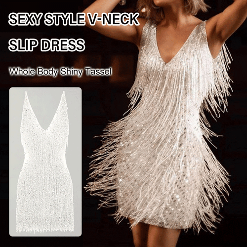 Drune | Slip Kleid mit V Ausschnitt