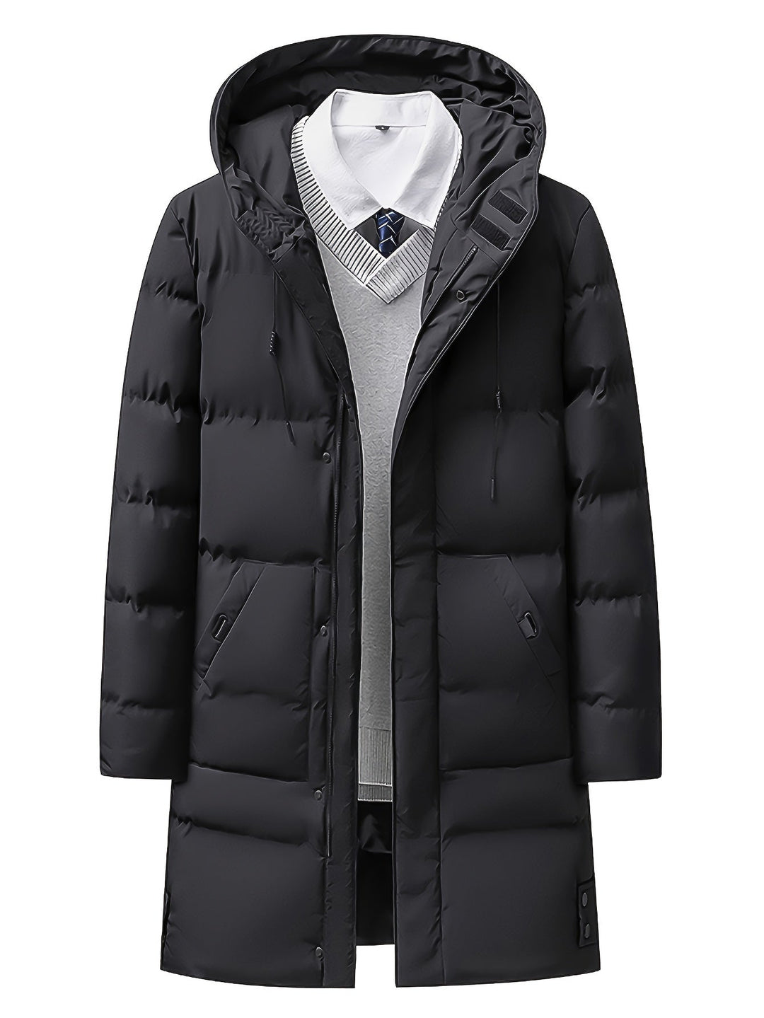 Drune | Fleece-Gefütterte Reißverschluss Vorderseite Winter Jacke Für Herren - Perfekt für Outdoor-Aktivitäten