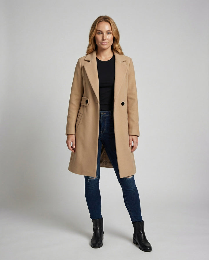 Slim Wollmantel Damen Winter | Drune