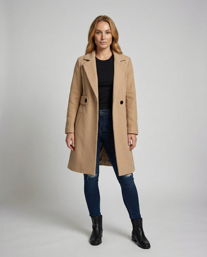 Slim Wollmantel Damen Winter | Drune