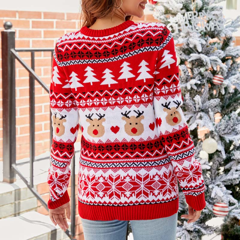 Drune | Strickpullover mit Weihnachtlichem Muster