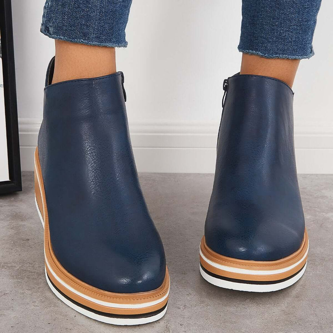 Drune | Stilvolle Stiefeletten mit Zipper und Plateau