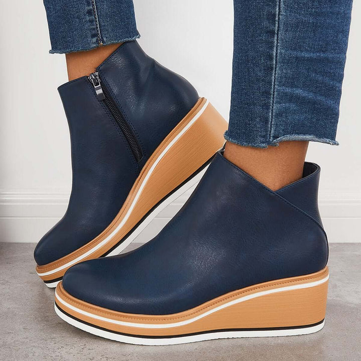 Drune | Stilvolle Stiefeletten mit Zipper und Plateau