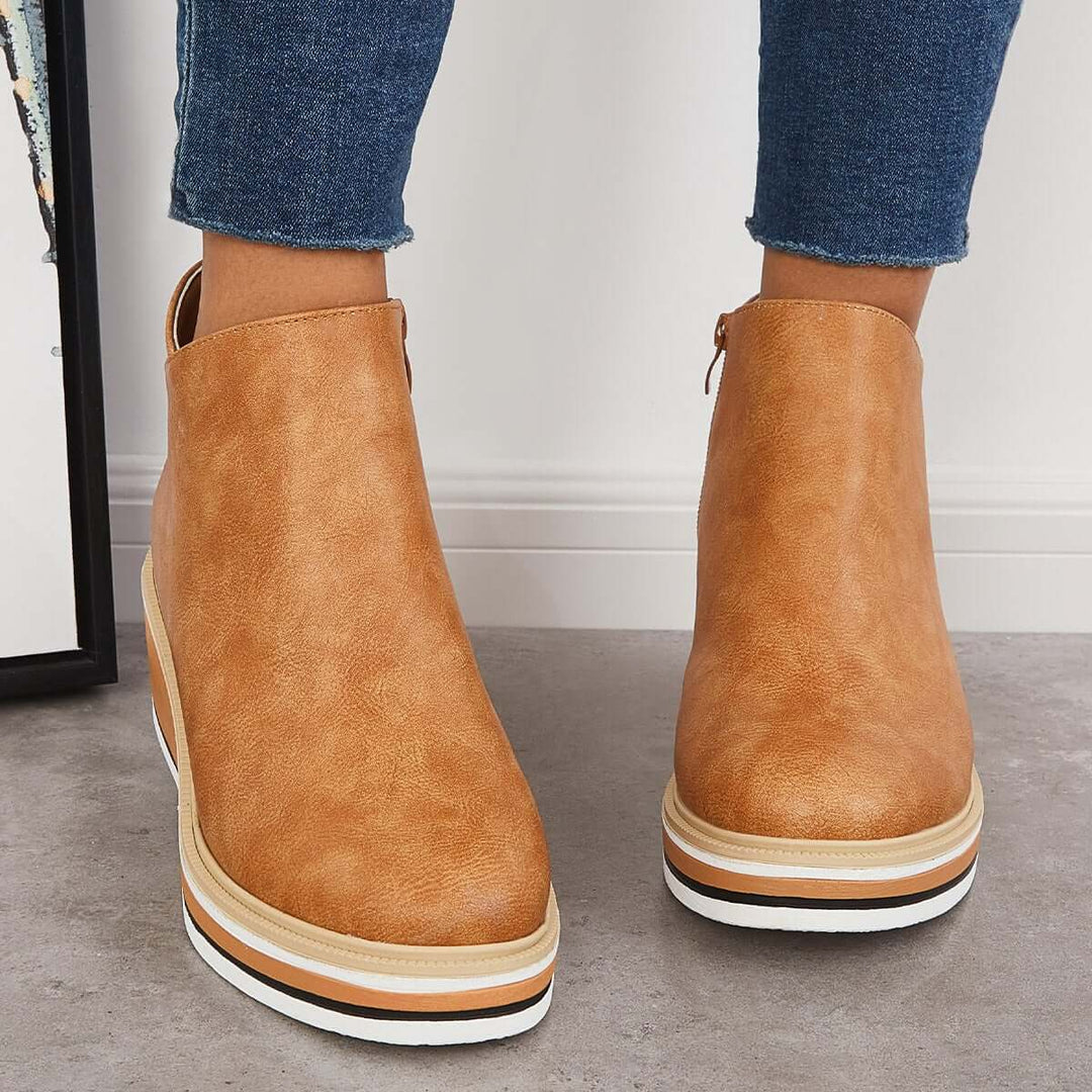 Drune | Stilvolle Stiefeletten mit Zipper und Plateau