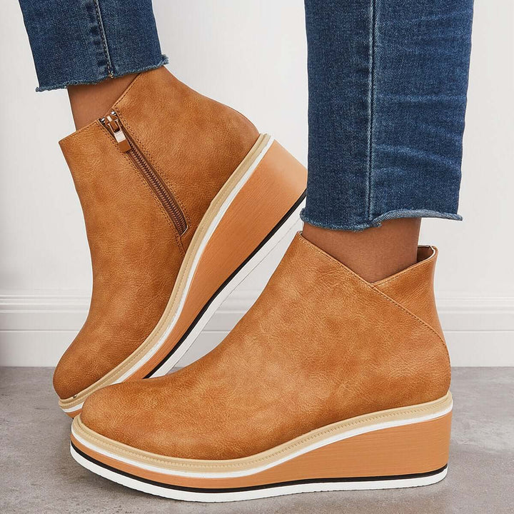 Drune | Stilvolle Stiefeletten mit Zipper und Plateau