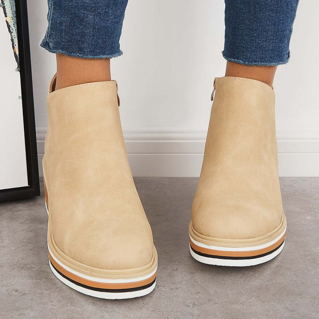 Drune | Stilvolle Stiefeletten mit Zipper und Plateau