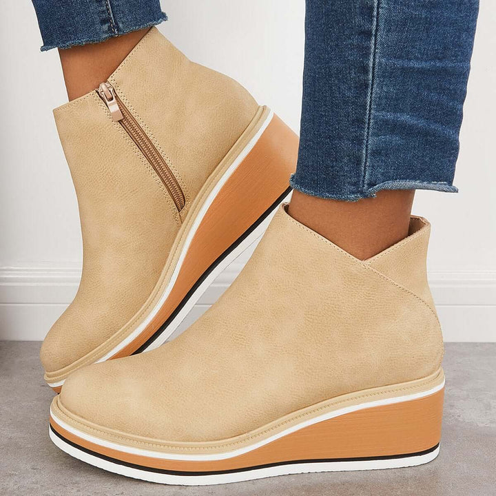 Drune | Stilvolle Stiefeletten mit Zipper und Plateau