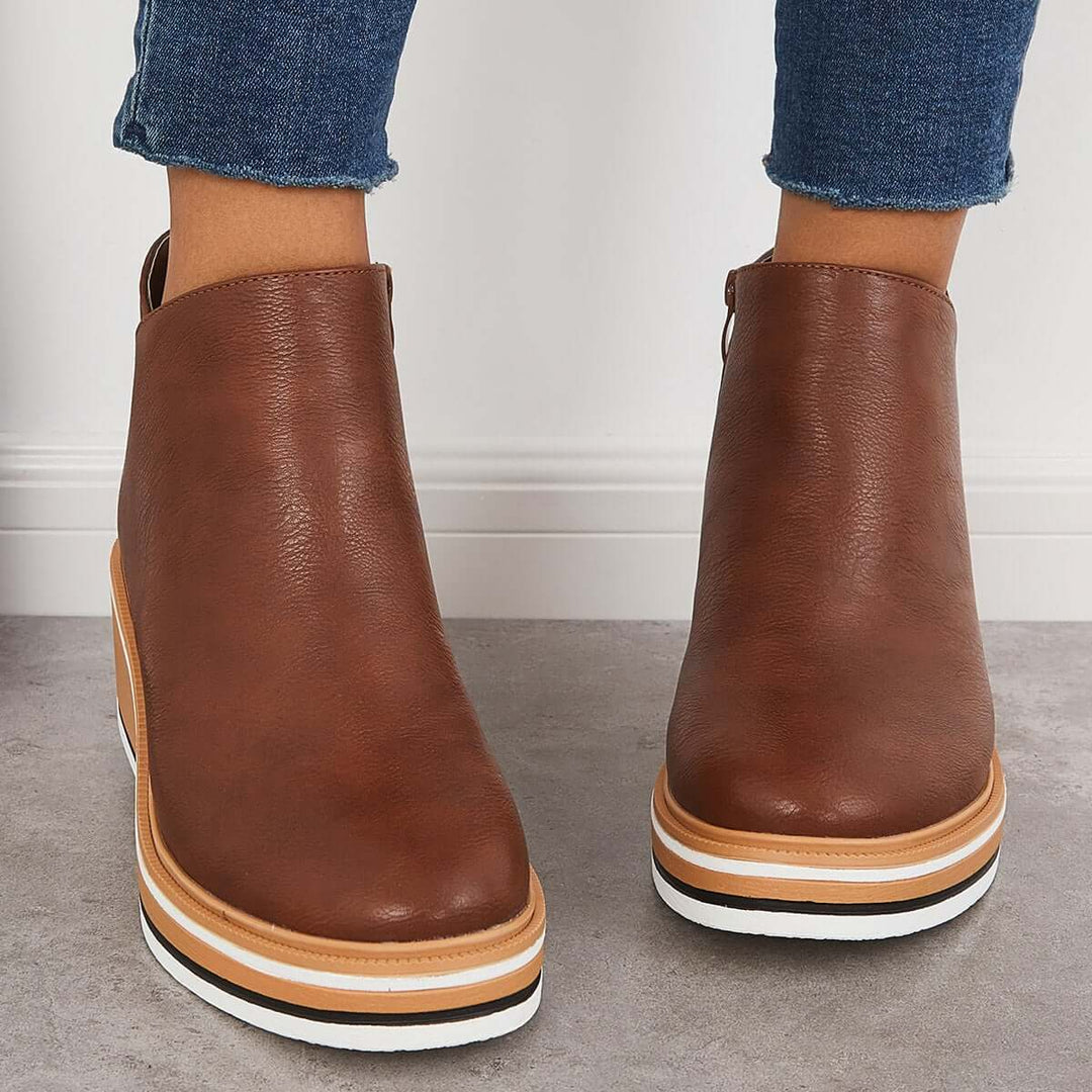 Drune | Stilvolle Stiefeletten mit Zipper und Plateau