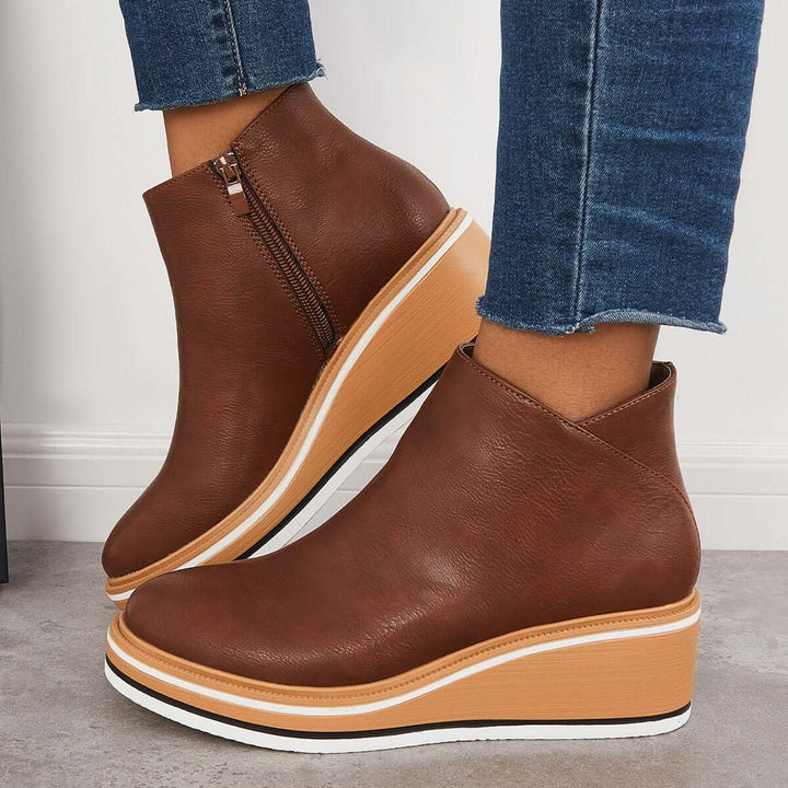Drune | Stilvolle Stiefeletten mit Zipper und Plateau