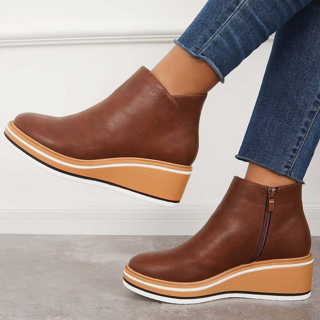 Drune | Stilvolle Stiefeletten mit Zipper und Plateau