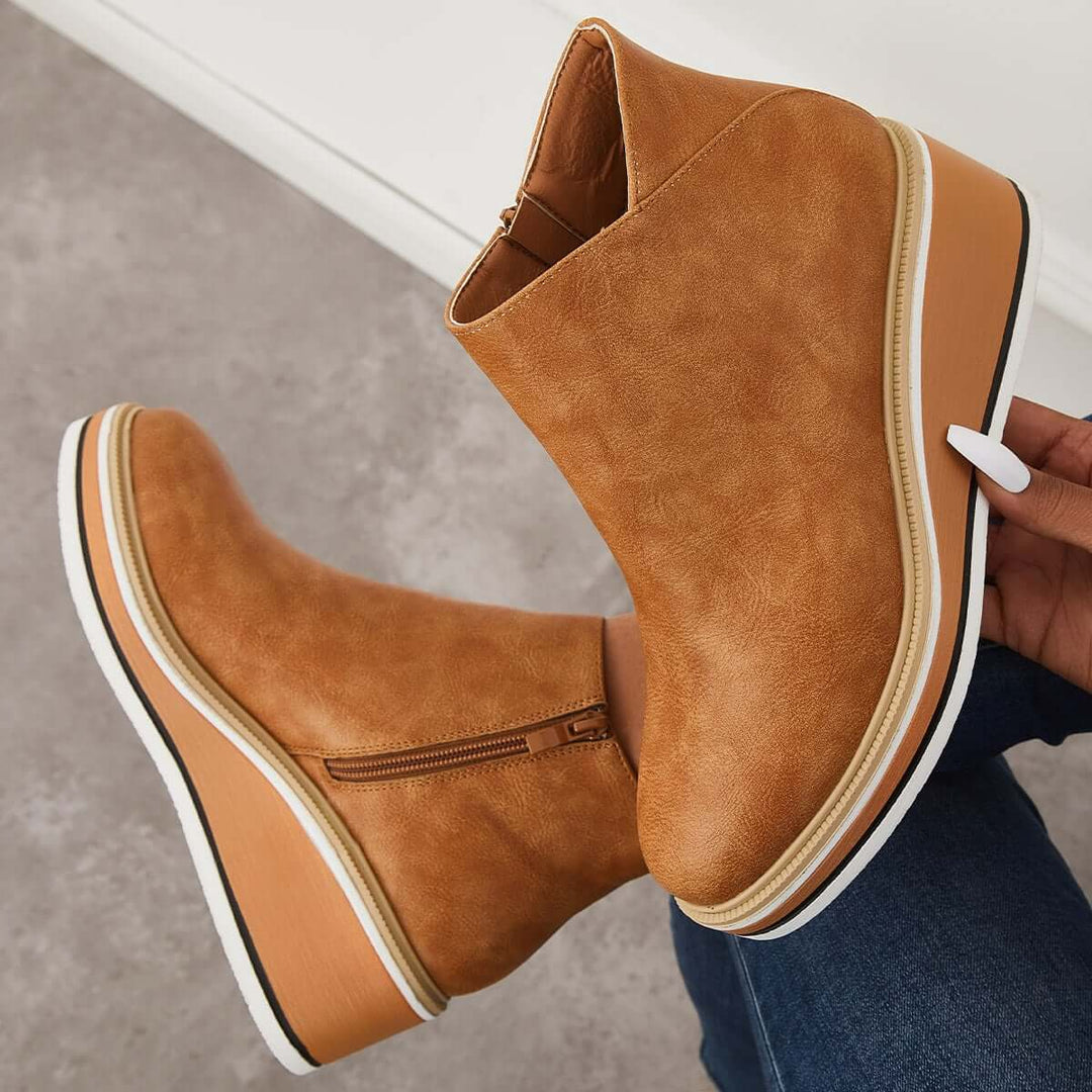 Drune | Stilvolle Stiefeletten mit Zipper und Plateau